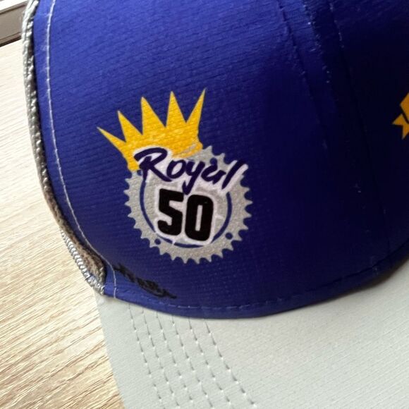 Royal 50 Mountain Bike Race Hat "Royal 50"  "Gorgeous 25" Blue and Gray - Picture 3 of 13